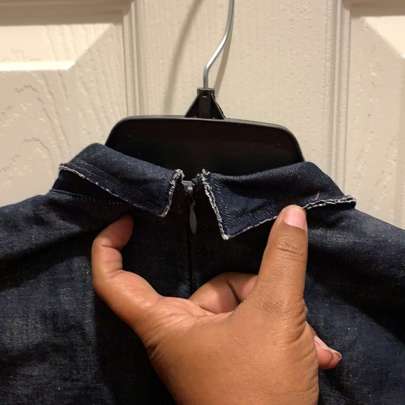 COPY - Dark denim sleeveless top - Picture 3 of 5